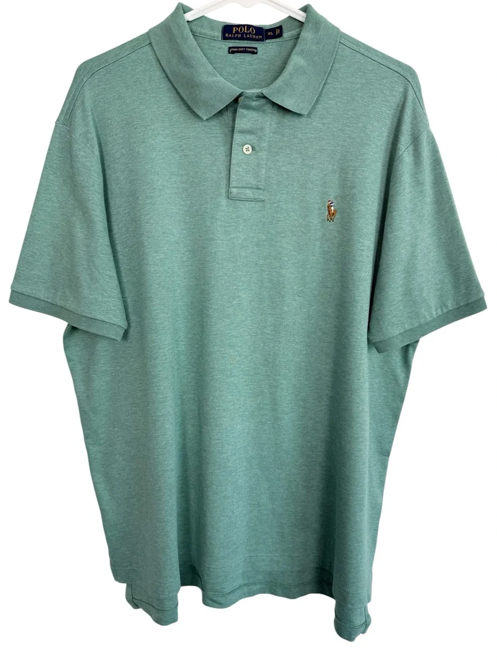 Polo Ralph Lauren Pima Soft Touch Polo Shirt Green Heather XL Men’s Cotton
